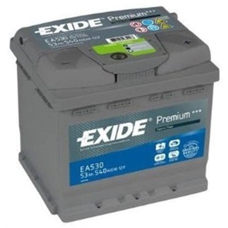 Exide Premium 53Ah/540A -/+