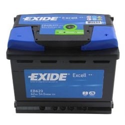 Exide Excell 62Ah/540A -/+