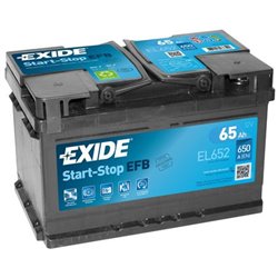 Exide Start EFB (ECM) 65Ah/650A -/+