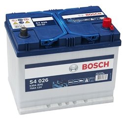Bosch S4 (Aasia tüüp) 70Ah/630A -/+
