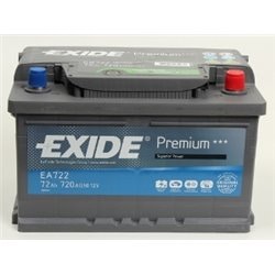 Exide Premium 72Ah/720A -/+