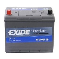 Exide Premium 75Ah/630A +/-