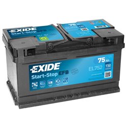 Exide Start EFB (ECM) 75Ah/730A -/+