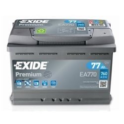 Exide Premium 77Ah/760A -/+