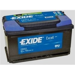 Exide Excell 80Ah/700A -/+