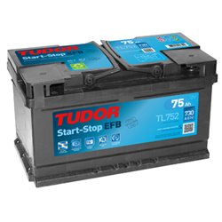 Tudor Start EFB 75Ah/730A 315X175X175 -/+ 