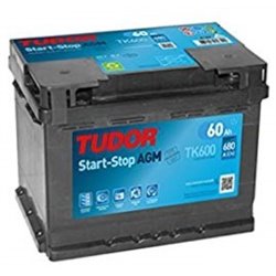Tudor Start AGM 60Ah/680A 242X175X190 -/+ 